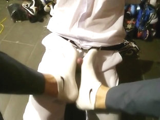 Slave spank,tickle and dick play