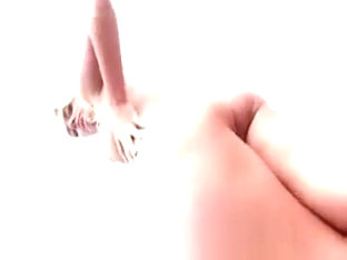 Hot blonde model touching herself water