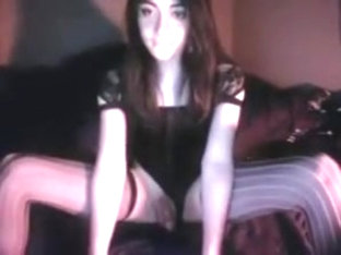 college girl cums while jerking cock over legs