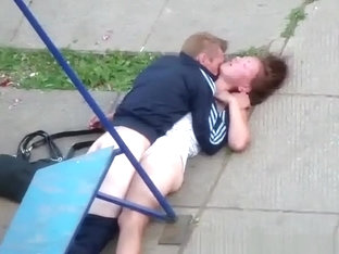 Drunk couple fucking in the playground