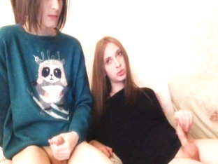 Cute Teen Trannies Giving a Hand