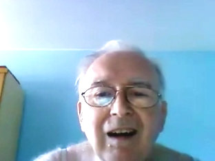 Grandpa cum on webcam 4
