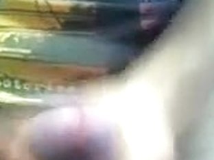 Dishy guy is masturbating in a small room and shooting himself on webcam