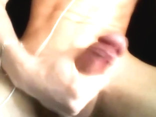 Twink wanks his big cock and fingers himself to cum