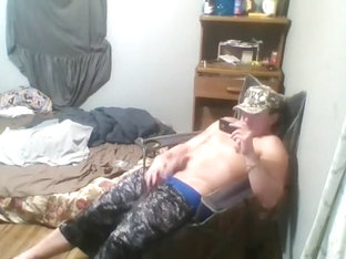 12 min. of me sagging & jerking my massive dick until I cum.