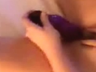 Purple Dildo Has Its Own Remarkable Influence On Her Body