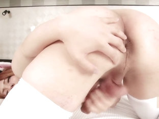 very cute japanese shemale solo and cum a lot