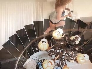 Blonde Babe Jessie Rogers A Big Load Of Hot Cum On Her Ass