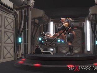 Hard Fuck In The Sci-fi Lab! Hot Blonde Gets Fucked By Space Soldier