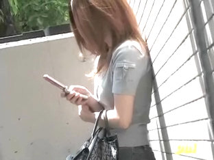 Asian Girlfriend Suddenly Boob Sharked While On The Phone