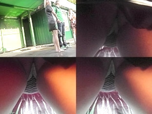 Hottie takes part in upskirt video with her boyfriend