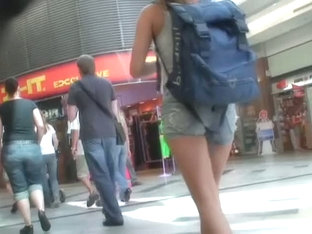 Tourist Babe With Hot Figure And Sexy Legs In The Street Candid Action