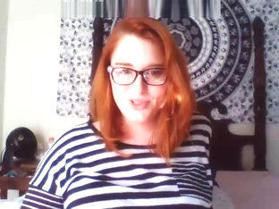 Pretty BBW Redhead Trans Masturbating