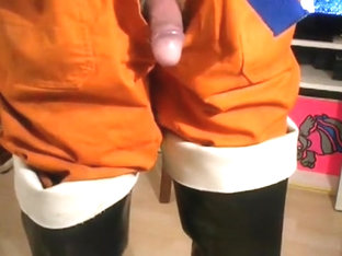 nlboots - orange overalls rubber waders