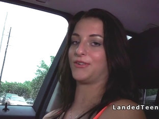 Brunette Hitchhiker Gives Road Head