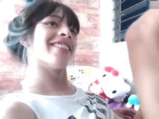 Nasty Shemale gets a Self Facial