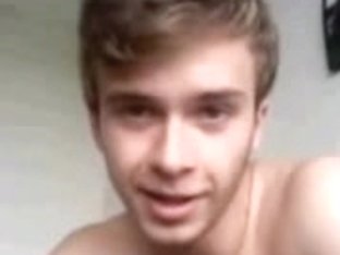 aaron shows and wanks his cock  in webcam