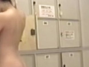 Asian In Changing Room Is Staying Absolutely Naked
