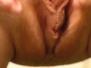 Brunette Hair with outstanding butt rubs her taut snatch