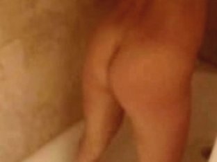 Tattooed Blonde With Boobs Touches Her Charms In The Shower