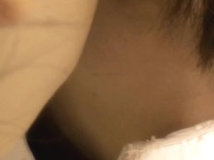 Asian Chick's Titties In Black Bra Caught On Tape