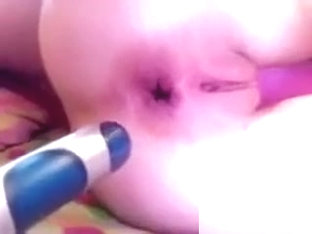 Pussy And Anal Play With Hairbrush On Live Cam