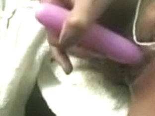 Japanese Dilettante Housewife Masturbates with Vibrator at Home
