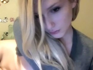 Hawt golden-haired legal age teenager fingers her slit