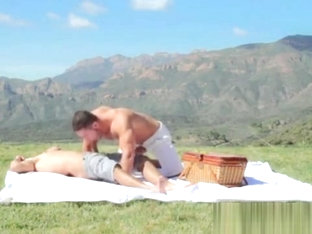 Outdoor gentle clean gay sex