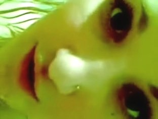 Horny blonde in the bathroom