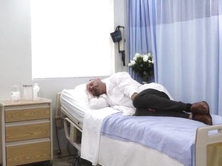 Hot angry doctor shemale got anal banged after a nap