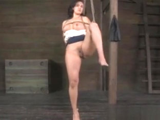 Breast Bondage Sub Spreadeagled