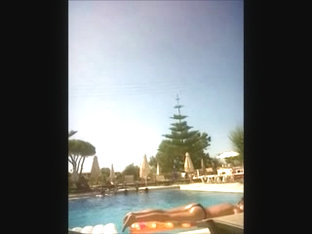 Topless Girl In Pool
