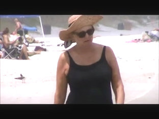 great mature jiggly tits beach stroll 37