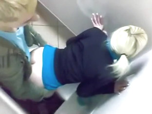 High school students caught in wc fucking