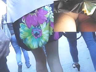 Super arousing upskirt closeup