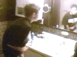 Spycam Little Bathroom Handjob