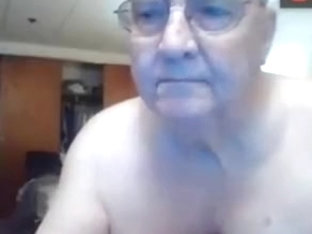 Horny grandpa ass play