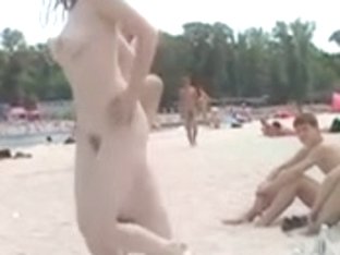 Perfectly Hot Teen Babes In Voyeur Beach Nudism Video