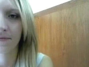 Naughty Blonde Gets Naked On Webcam