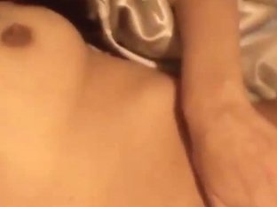 Brunette Touches Her Young Body