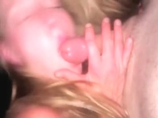 Horny Blonde Sucking My Cock