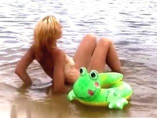 Naked in the ocean and enjoying