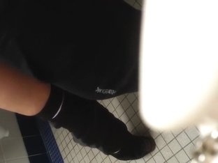 Cute Teen In Toilet