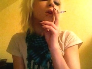 Sexy Smoking Blonde