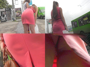 Bubble-ass Angel Wears Sexy G-string In Upskirt Video