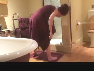 Husband Films His Wife Drying Her Body