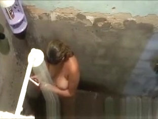 Woman caught in old shower