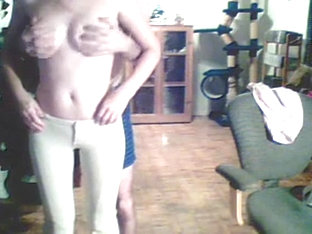 Girl Strips And Gets Touched By Boyfriend