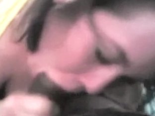 White GF Sucks Her Darksome Male;s Wang And Swallows